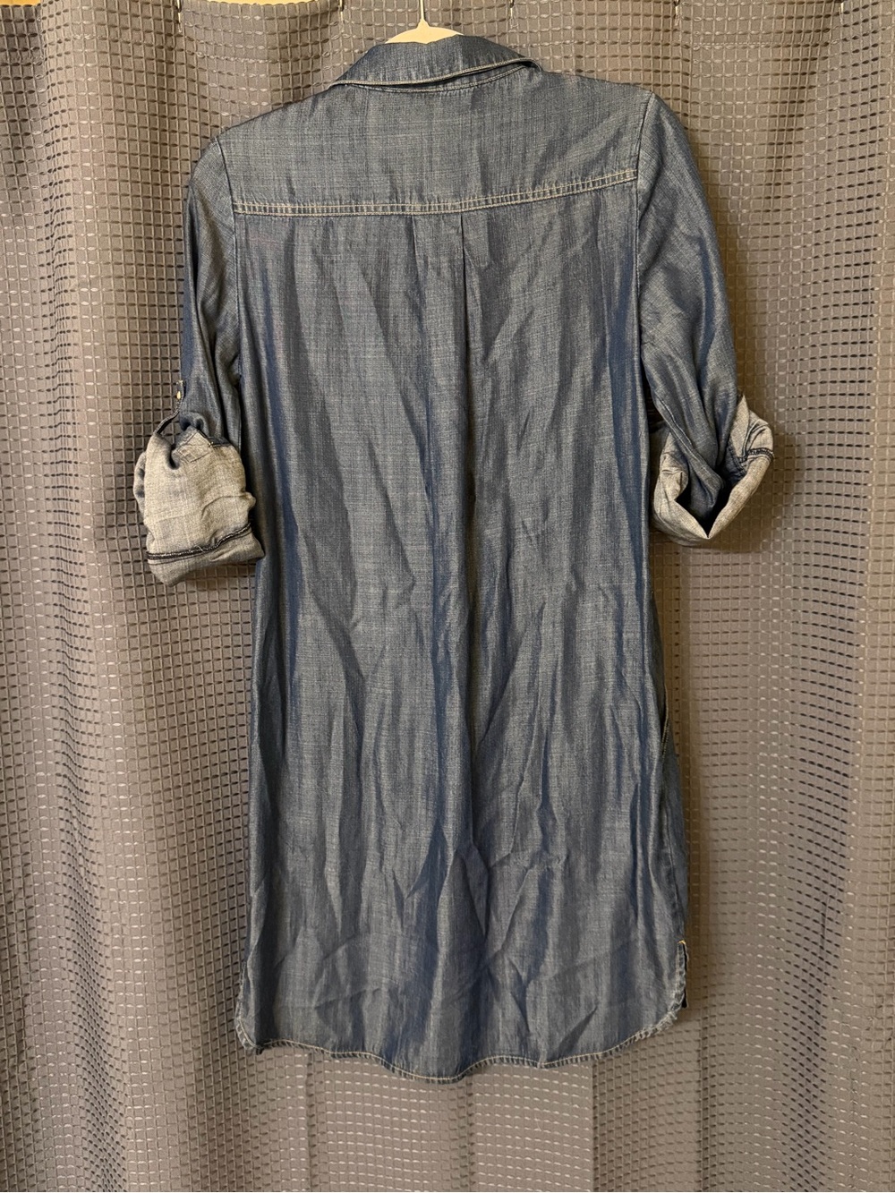 Tommy Hilfiger Denim Shirt Dress with Gold Buttons - Picture 5 of 6